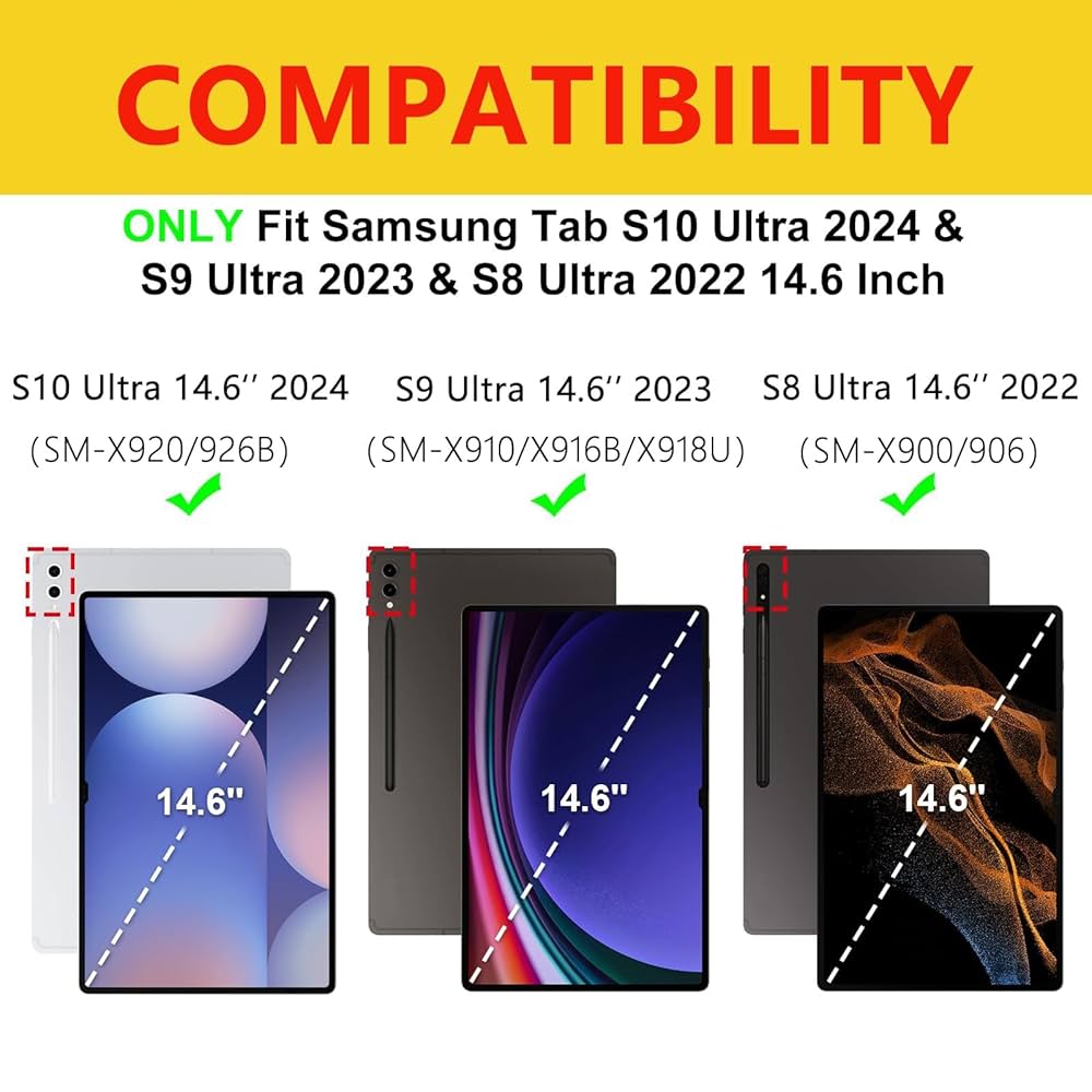 Amazon.com: Galaxy Tab S10 Ultra 2024/S9 Ultra 2023/S8 Ultra